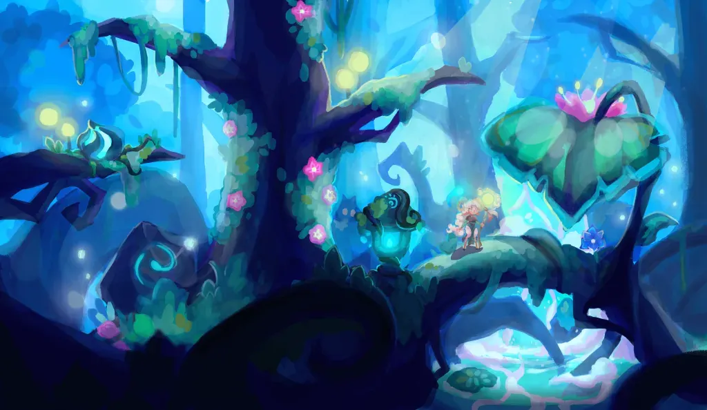 Oona illustrated forest scene